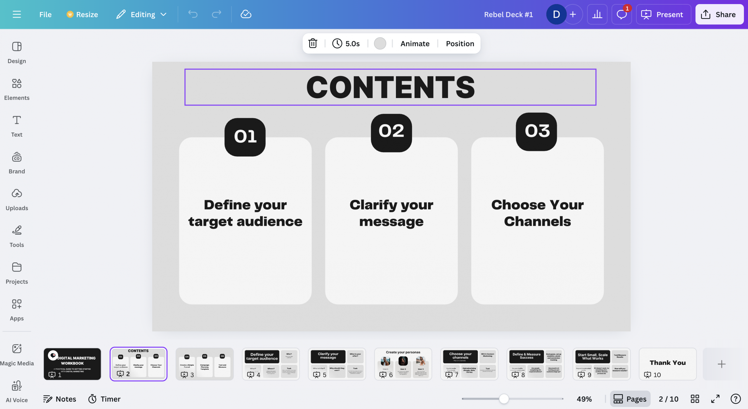 Building a Playbook in Canva